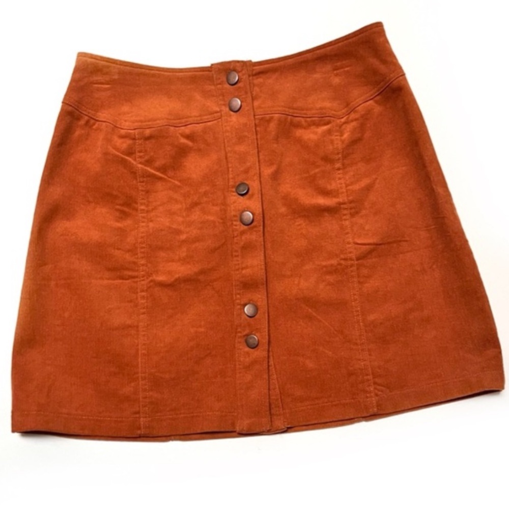NWT Burnt Sienna Corduroy Skirt M Francesca’s